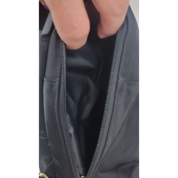 TUMI Voyageur Carson Backpack Black Nylon Gold Hardware Laptop Travel Bag - Picture 9 of 16
